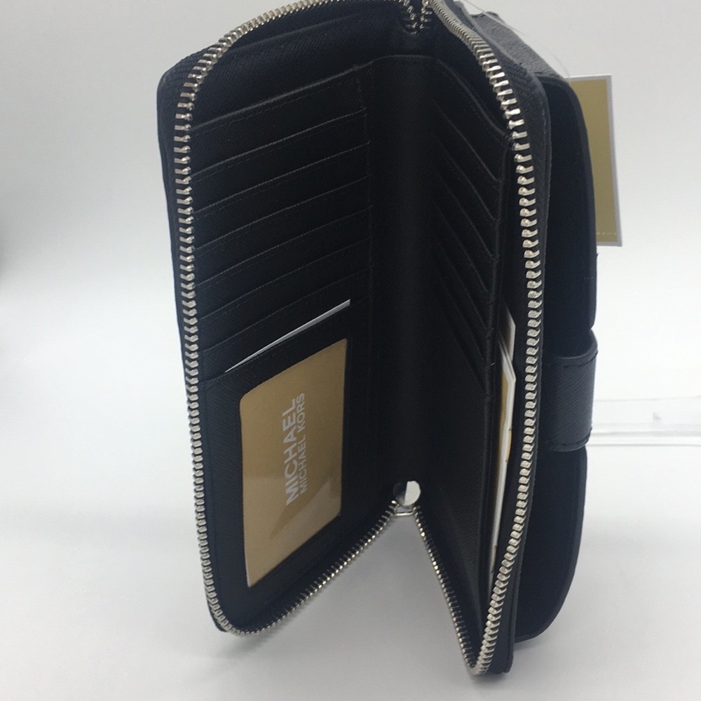 MICHAEL KORS MD ZA PHONE HOLDER WALLET BLACK - Picture 7 of 8